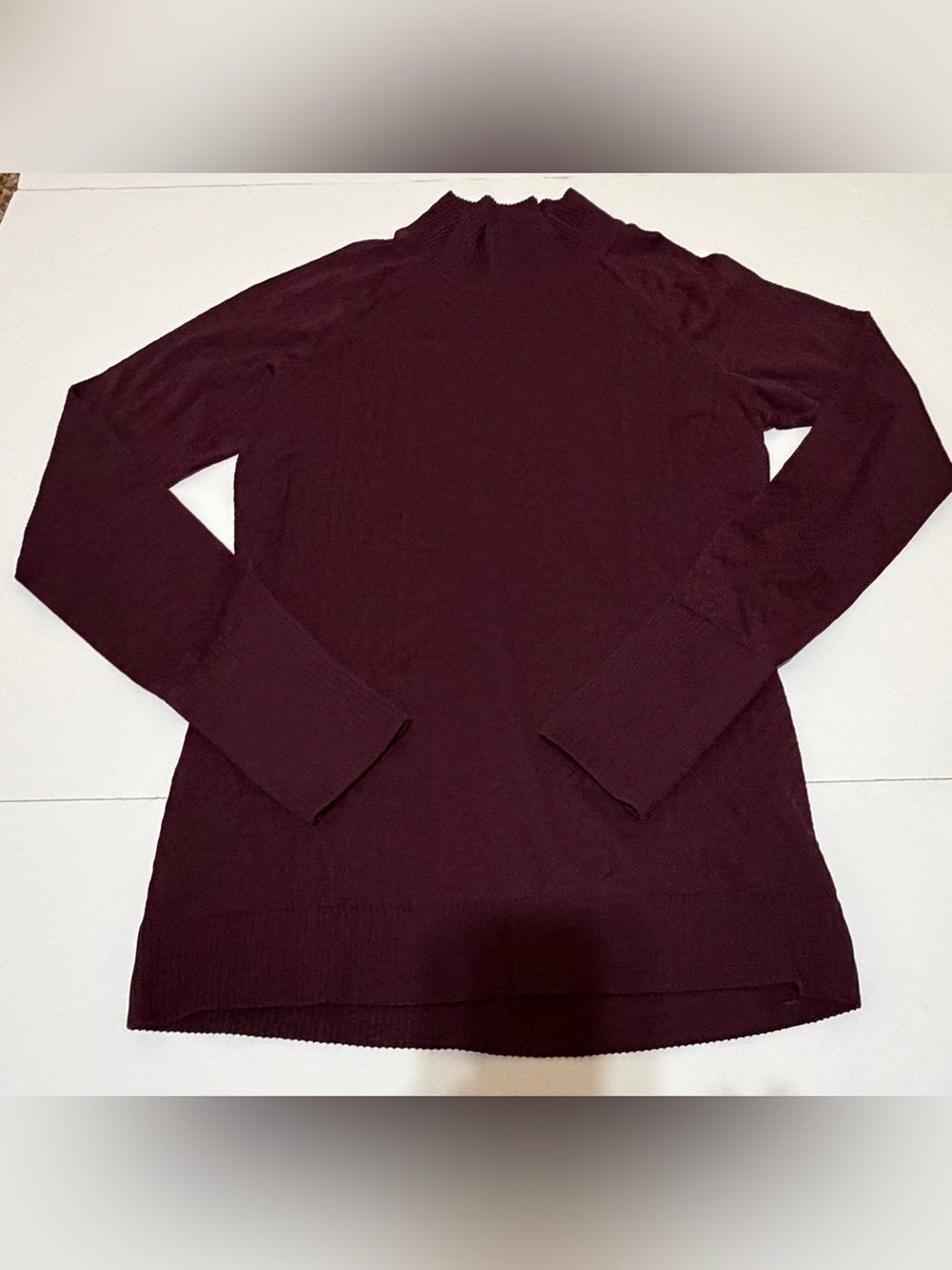 lululemon athletica Long Sleeve Mock Neck Sweater - Burgundy